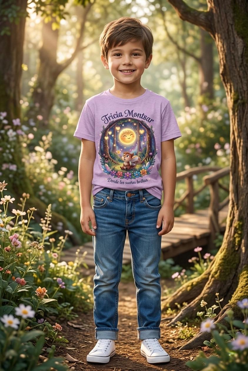 Camiseta Infantil Lila